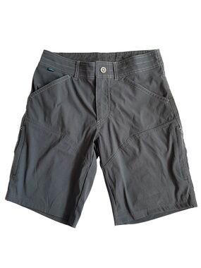 Kuhl Shorts Size 31 Dark Gray Hiking Outdoors Walking Nylon Spandex 12" Inseam